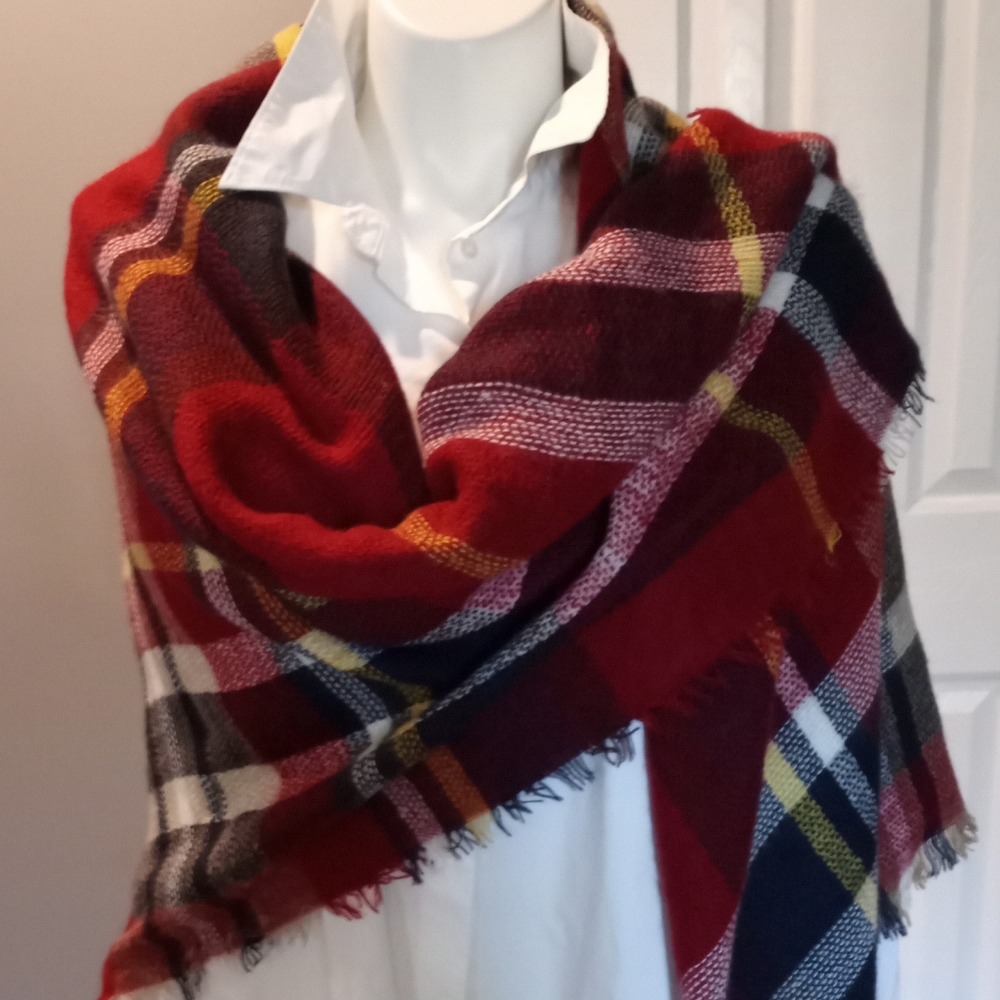 Plaid wrap/scarf